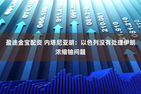 盈途金宝配资 内塔尼亚胡：以色列没有处理伊朗浓缩铀问题